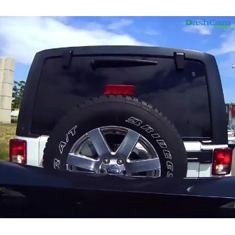 Jeep driver drives backward